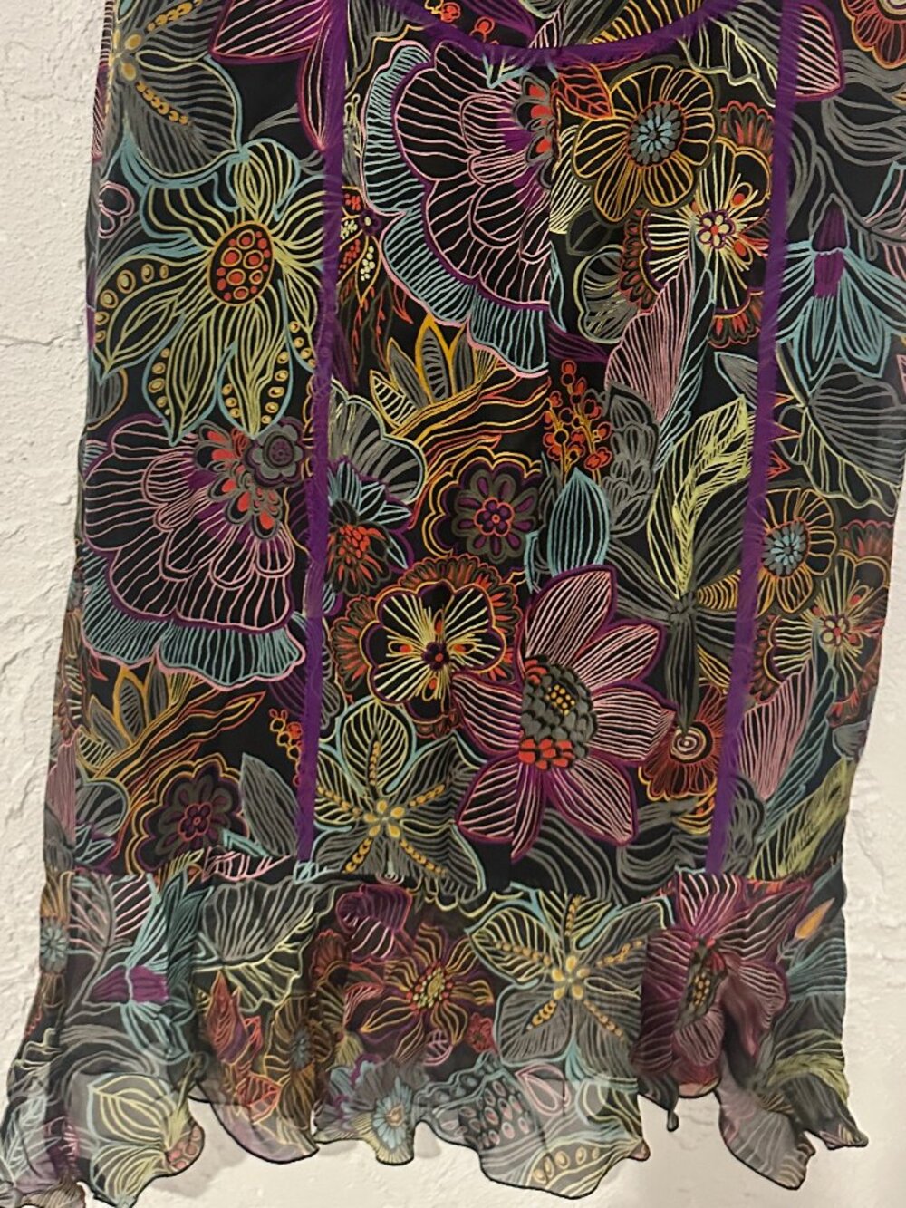 Floral Ruffle Midi Dress in Multi-Color - Picture 7 of 11